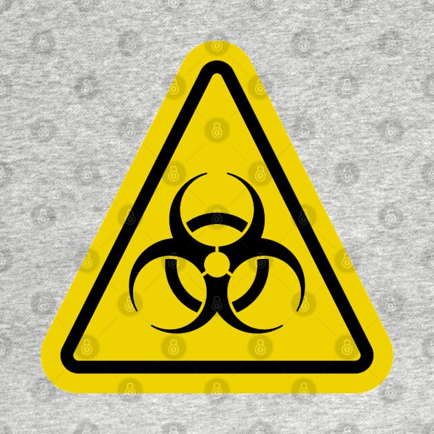 Yellow Biohazard Warning Sign by THP Creative